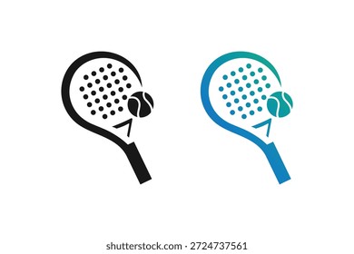 Padel logo padel Racket with ball logo design vector