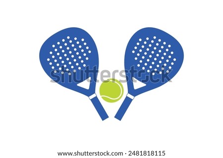 Padel logo padel Racket with ball logo design vector