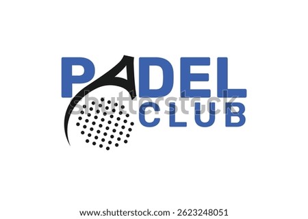 Padel logo padel Racket with ball logo design vector