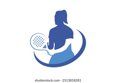 Padel logo Padel silhouette logo design vector