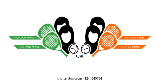 Padel match illustration