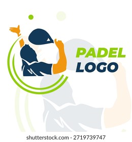 Padel-Spieler Overhead Aufnahme Dynamische Sport-Illustration
