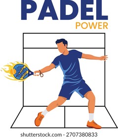 Padel Power - Dynamic Player on Court