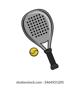 Padel Racket and Ball Design Illustration vector eps format , suitable for your design needs, logo, illustration, animation, etc.