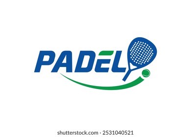 Raquete de cadela e bola logotipo design vetor