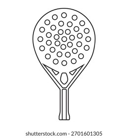 Padel racket ícone vetor ilustração design