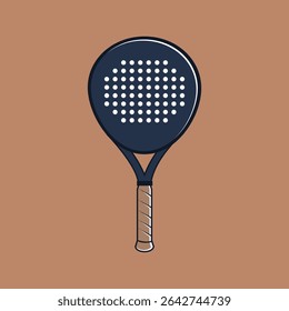 Ícone de logotipo Racket de preenchimento Ilustração de vetor