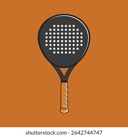 Ícone de logotipo Racket de preenchimento Ilustração de vetor