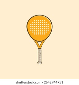 Ícone de logotipo Racket de preenchimento Ilustração de vetor