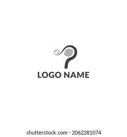 Plantilla de vector de diseño del logotipo de la letra P de la trama de cuadros Fácil de personalizar