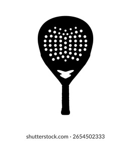 Padel Racket Silhouette, can use for Pictogram, Logo, Apps, Sport News, Website, Icon, Symbol, Sign, or Graphic Deign Element. Vector Illustration