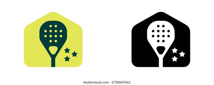 Silueta de la raqueta de pádel, puede utilizar para el pictograma, logotipo, App, Noticias del deporte