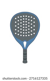 Padel racket vector for sport equipment, paddle tennis, training, competition, and athletic design.