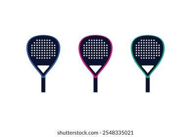 raquetes padel definir vetor de design