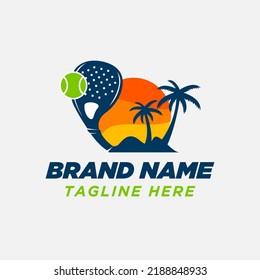 PADEL SPORT BEACH VECTOR LOGO