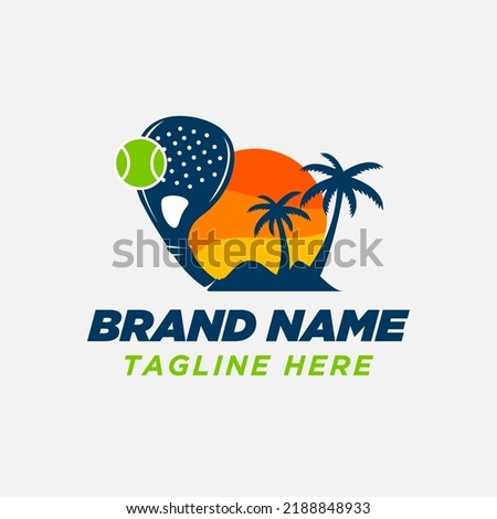 PADEL SPORT BEACH VECTOR LOGO