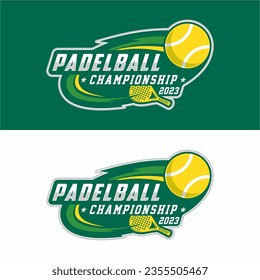 Padel sport logo design vector illustration