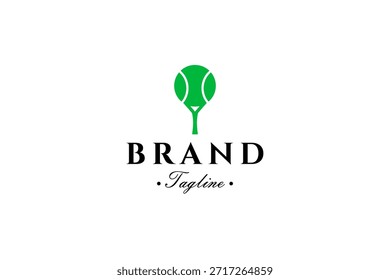 Padel sport logo with flat vector design style
