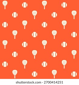 Padel Sport Vector Seamless Pattern