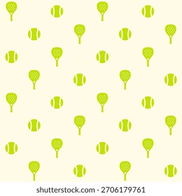 Padel Sport Vector Seamless Pattern