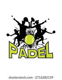 Etiqueta engomada y Diseño gráfico del pádel.