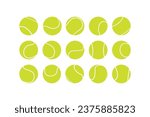 Padel tennis ball set vector design