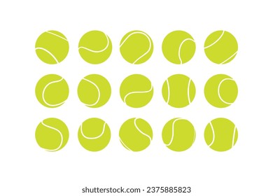 Padel tennis ball set vector design