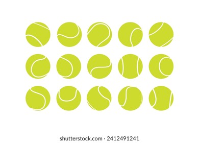 Padel tennis ball set vector design