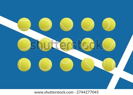 Padel tennis ball set vector design