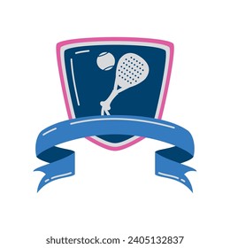 padel tennis banner illustration isolated