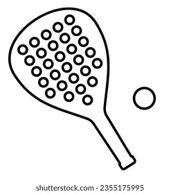 padel tennis icon isolated on white background, vector illustration.