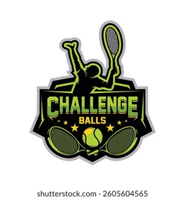 Padel Tennis Logo design. Tennis Sport Logo design Vector