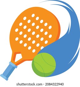 Logo de Padel tenis vectores de vectores de bola 