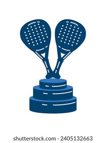 padel tennis trophy illustration isolated