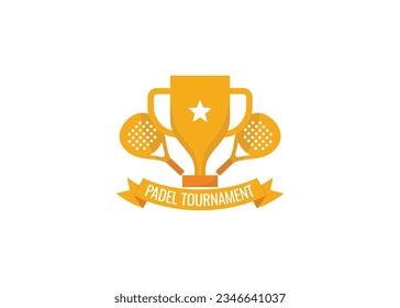 Padel tournament trophy vector design