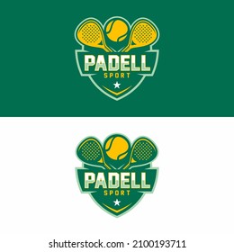 Padell badge logo in modern minimalist style