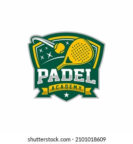 Padell badge logo in modern minimalist style