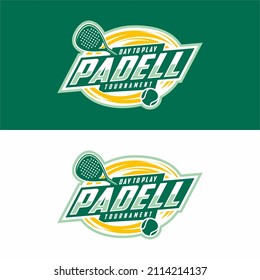 Padell badge logo in modern minimalist style