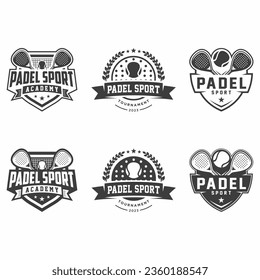 Logo de Padell, colecciones de emblemas, diseños de plantillas en un fondo claro