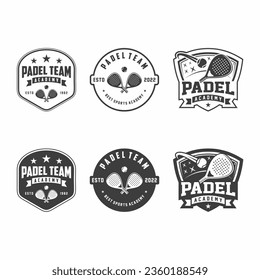 Padell logo, emblem collections, designs templates on a light background