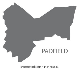Padfield grey ward map of High Peak district in East Midlands England UK