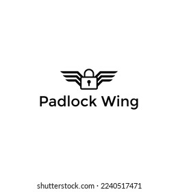 padlcok wing logo vector  design inspiration creative