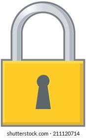 Padlock 2D vector