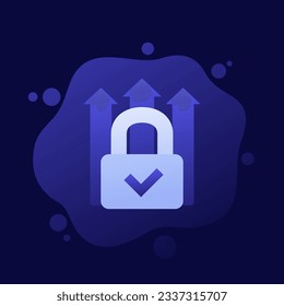 padlock and arrows icon, vector design