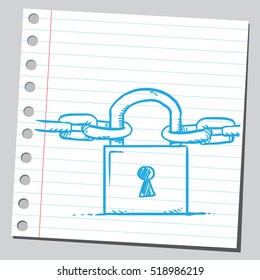 Padlock and chain