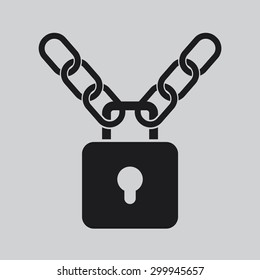 Padlock with chain icon