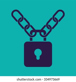 Padlock With Chain Icon