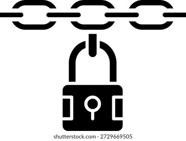Padlock and Chain Symbolizing Security and Protection