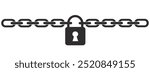 Padlock and chains vector illustration