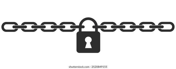 Padlock and chains vector illustration